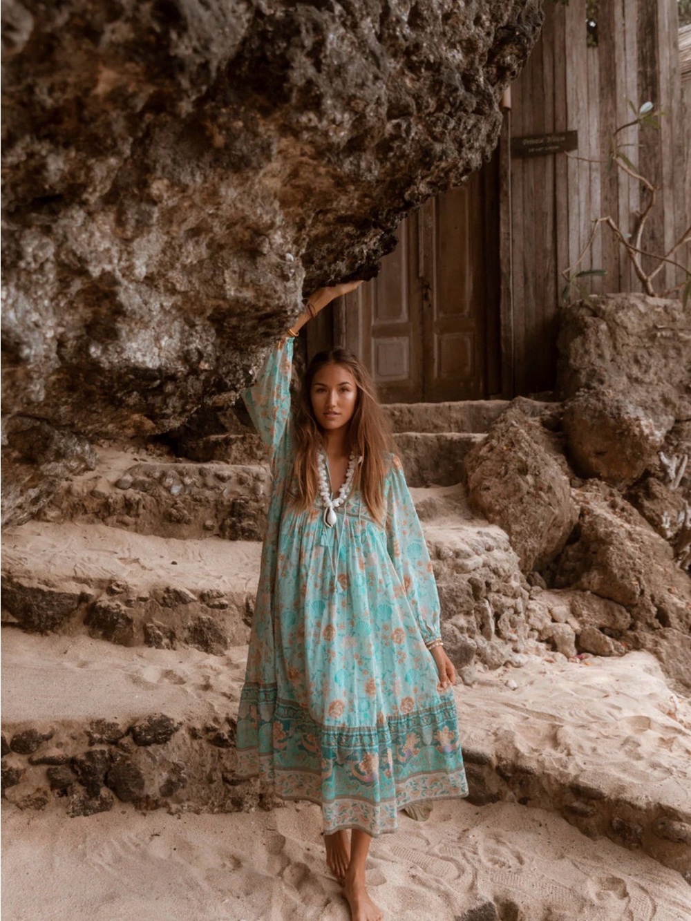 🦋Spell & The Gypsy Seashell Mermaid Midi Dress M